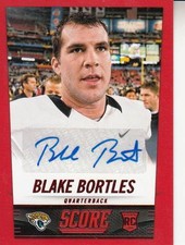 2014 Score Rookie Signatures Red #340 Blake Bortles Jaguars Rare