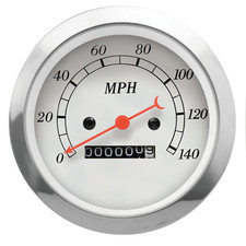 Motor Meter Racing Classic 85mm 3-38 Mechanical Speedometer Odometer 140 Mph