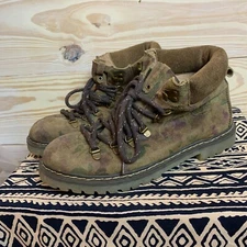 Cool Way FP Boots Floral Suede Women 9.5 EU 40 Chunky Combat Grunge Y2K
