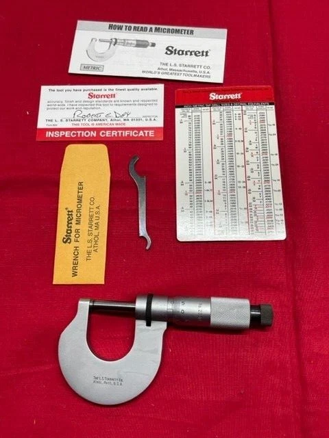 Starrett 238MXRL Heavy Duty Outside Micrometer 0-25mm Carbide Faces In Stock - Image 2 of 4