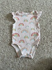baby girl size 3/6 month angel dear outfit rainbow theme