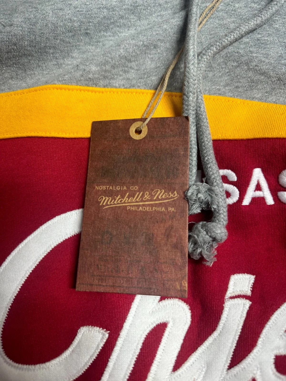 Felpa con cappuccio uomo Mitchell & Ness Throwbacks Head Coach 3XL kansas city