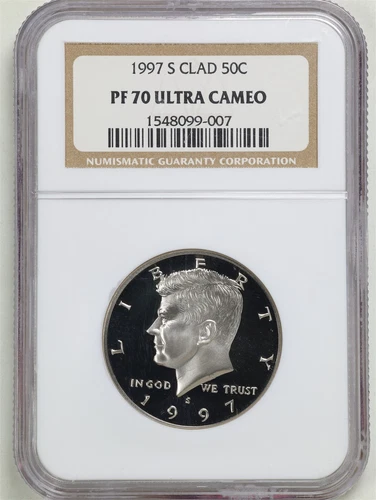 1997-S 50C Clad Proof Kennedy Half Dollar PF70UCAM NGC 1548099-007