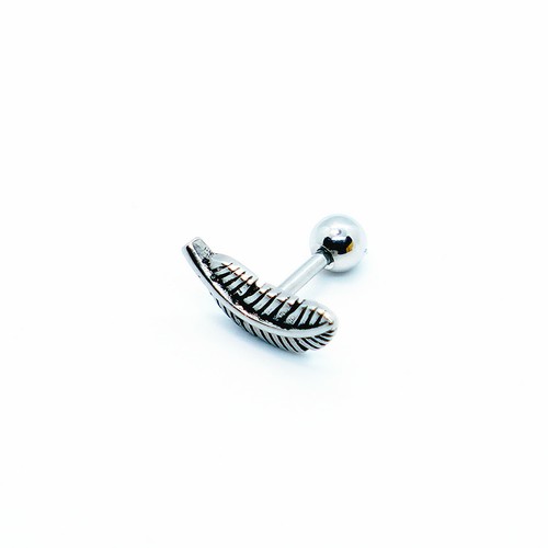 Surgical Stainless Steel Feather Barbell Stud Earrings Tragus Cartilage Ring - Picture 14 of 23