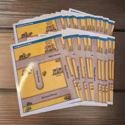 Lot of 25 - Social Studies Alive! - Our Community Interactive Desk Map - TCI 