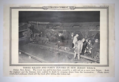 3 Killed & 40 Injured New Jersey Wreck Illustrated Current News April 14 1926