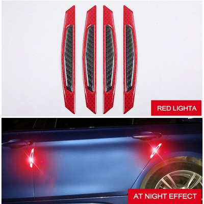4x Safety Reflective Warning Strip Car Bumper Reflector Stickers Decals Blue