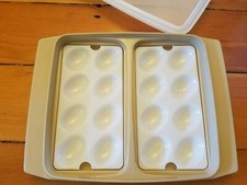 Tupperware Brand Deviled Egg Dish for 16 eggs. Made in USA. Model 723-3