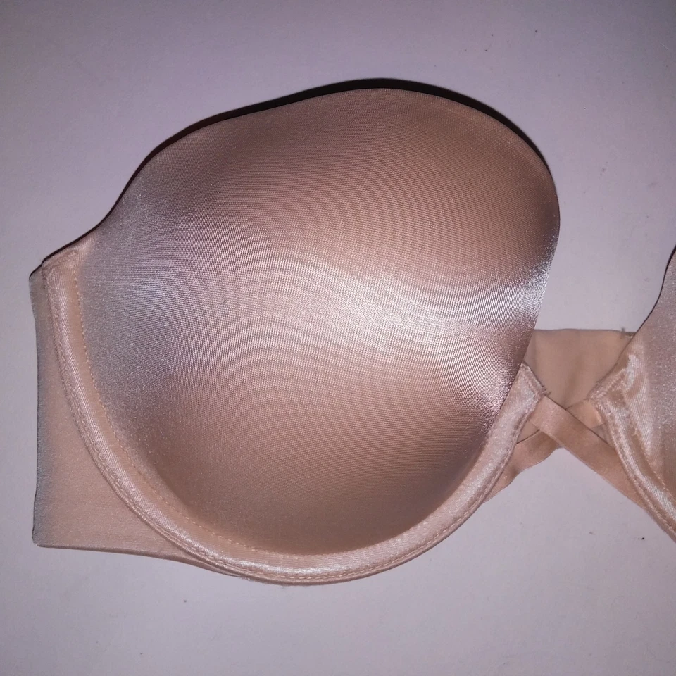 Wacoal Bra 32C Strapless Push Up Cream Solid Underwire Preowned *Bundle to Save - Image 3 of 4