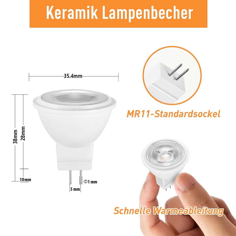 UGEFKMQ Ampoule Réflecteur Mr11 6V 5W 10W 20W 30W Lampes Halogène Spot