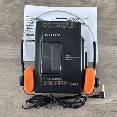 Sony Walkman WM-FX30 AM/FM Cassette Player - New Belt