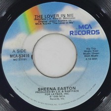 SHEENA EASTON The Lover In Me MCA MCA-53416 VG+ 45 1988 Synth-pop 7" Electronic