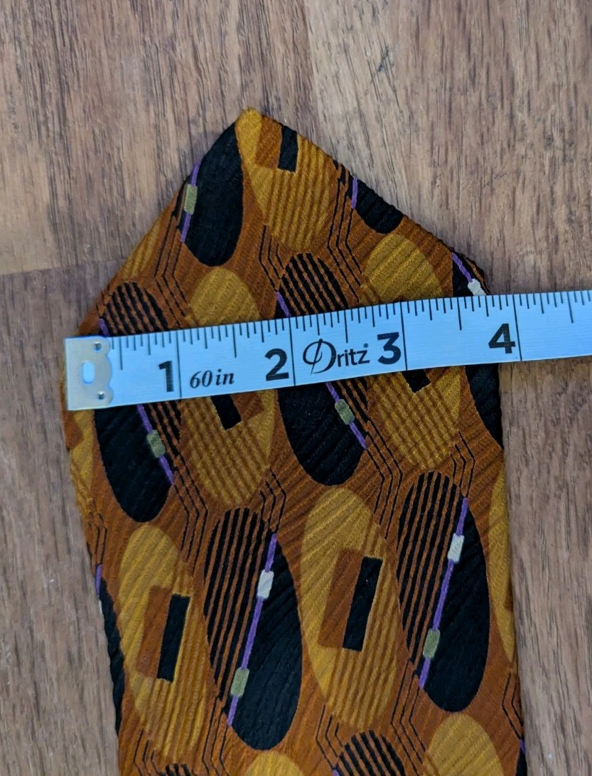 Bugatti Tie Geometric Pattern Multicolor Silk 59x4 - image 5