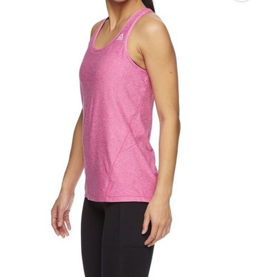 Reebok Woman s XXL Racer Back Beetroot Heather Moisture Management Top 