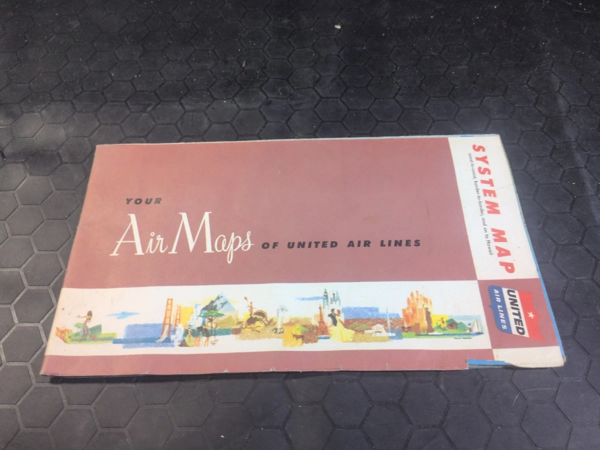 Map United Airlines Collectibles for sale | eBay