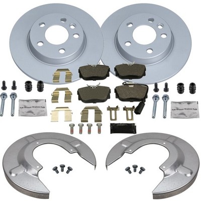 Bremsen hinten + Ankerbleche + Führungsbolzen für VW T4 Transporter Multivan