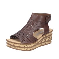 Rieker 68185-24 Damen Sandalen, GrößE 39, Braun, Leder, Bequem, Sommerschuhe