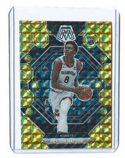 Peyton Watson#221 Reactive Yellow Mosaic Prizm 2022-23 Panini Mosaic Rookie Card