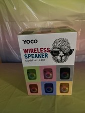 Yoco Wireless Speaker Y438 With LED  EQUALIZER Blue COLOR TWS-USB