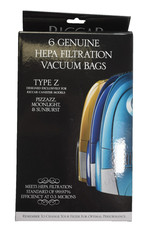 RICCAR Brand New Package of 6 HEPA Filtration Vacuum Bags TYPE Z Canister Models