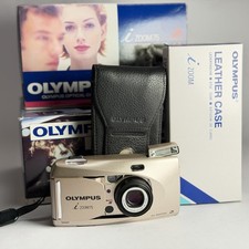Film Camera Olympus i Zoom 75 Gold Vintage APS 35mm Boxed Mint Point And Shoot