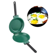 Frying Pan, Double Side Frying Pan Non-stick Flip Folding Frying Pan Fried Eg...