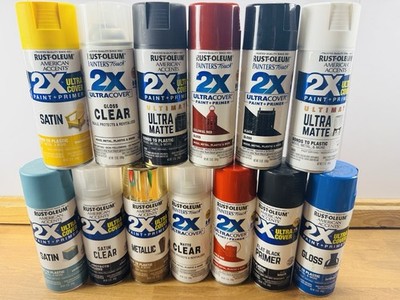 Huge Lot Rust-Oleum Paint + Primer Spray Paints 12oz