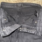 THRT Men's Size 30 Black Skinny Cargo Jeans Lace Up Punk Goth Distressed Denim — photo 8