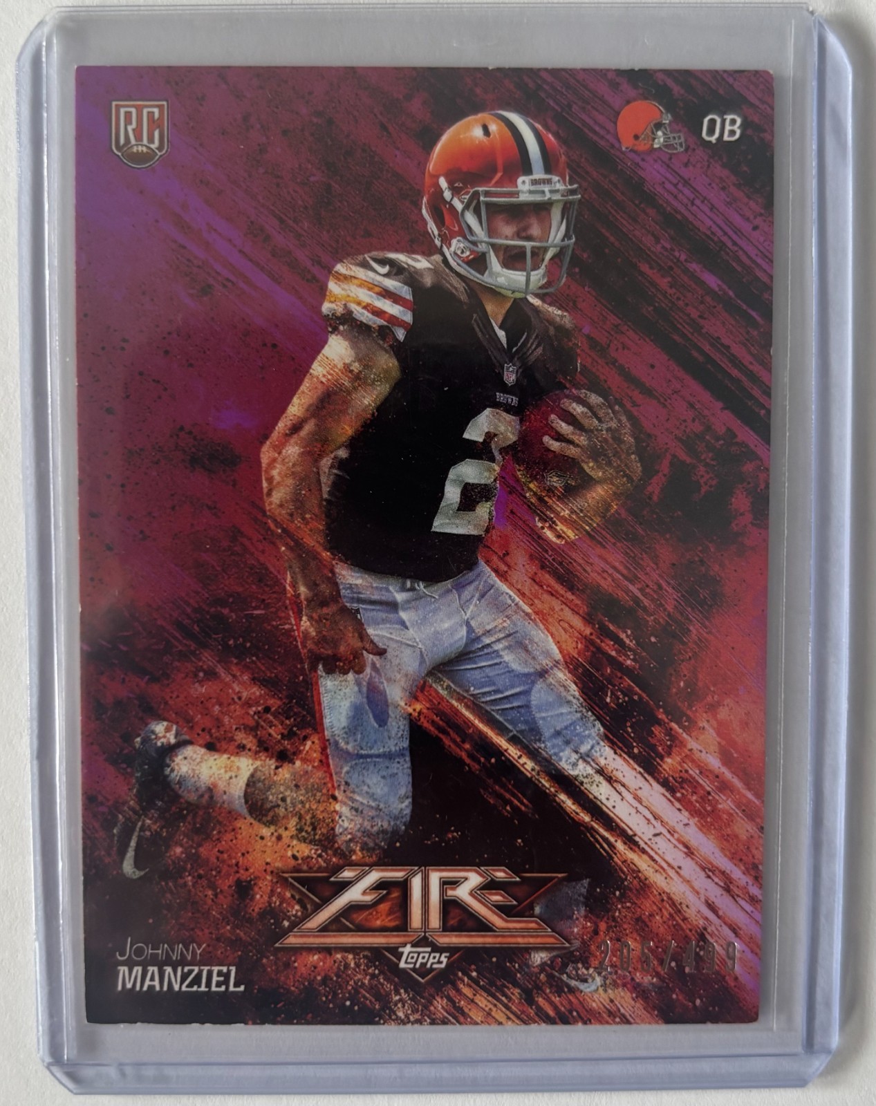 2014 Topps Fire Purple Johnny Manziel /499 #143 Rc 