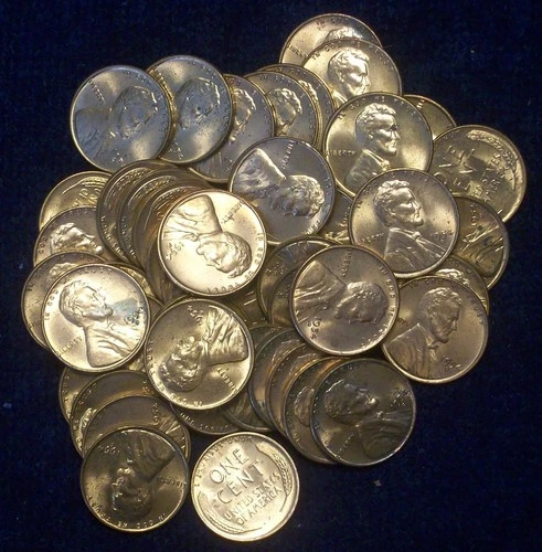 1954-D UNC WHEAT CENT ROLL - COINS DO HAVE ISSUES - NICE DETAILS - SEE PICS!!