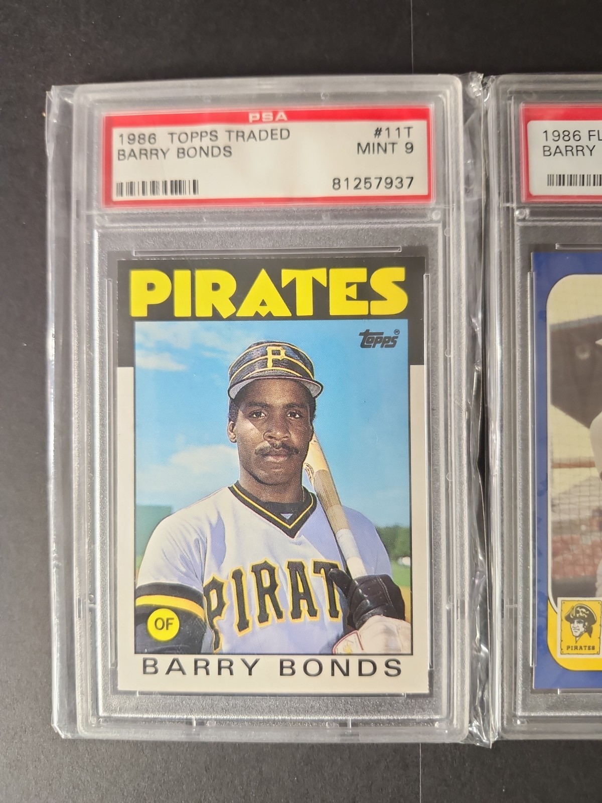 1986 Topps Traded - Barry Bonds #11T (RC) 1986 FLEER 1987 DONRUSS PSA 9 COLLECTI view 2