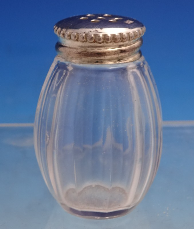 CHRISTOFLE　クリストフル　ソルト＆ペッパー　調味料入　C　R7681 Perles by Christofle Sterling Silver Glass Salt Pepper Shaker Set
