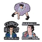 3 szt. Jim Carrey Film Characater Emaliowane szpilki Pinback Odznaka Metalowa broszka