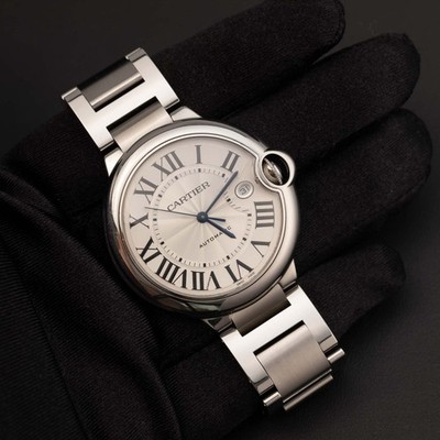 Cartier Ballon Bleu 42mm Silver Roman Dial Ref. WSBB0049 Watch | eBay
