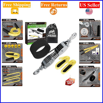 #ad Heavy Duty 4000LB Break Strength Rope Hoist amp; 2PK 8ft Lift Sling Black $57.49