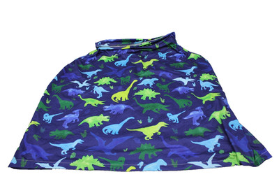 Boys Multi Use Cover Car Seat Cart Nursing Breastfeeding Dinosaurs Blue Green