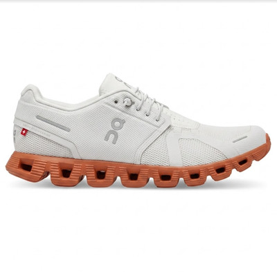 EUC On Cloud 5 Coast Wmns Running Shoes White Orange Swiss Engr Sz W 8.5