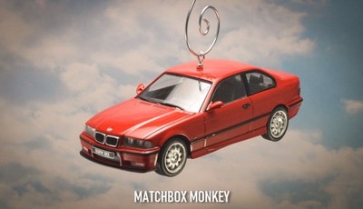 3 Series BMW M3 (E36) Coupe Metallic Red Custom Christmas Tree Ornament Adorno