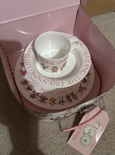 Emma Bridgewater Dancing Mice 3-Piece Melamine Dining Set Bowl, Plate, Cup. GG!