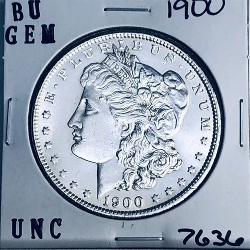 1900 BU GEM MORGAN SILVER DOLLAR UNC MS+++ U.S. MINT RARE COIN 7636