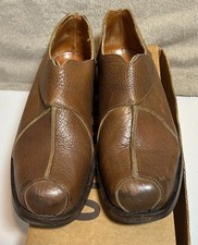 Cydwoq Brown Leather Comfort Slip-On Shoes UK Size 7