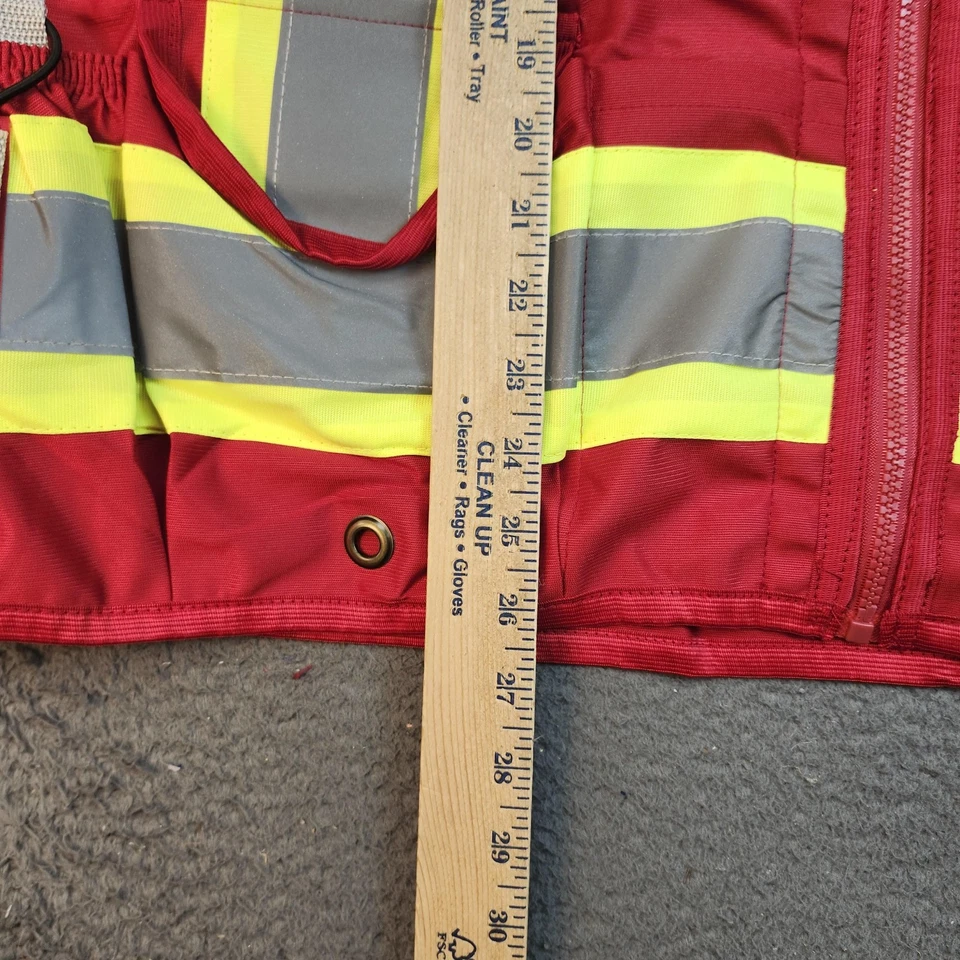 Radians RadWear Safety Vest Mens 2XL Red High Visibility Reflective Surveyors - Image 3 of 4