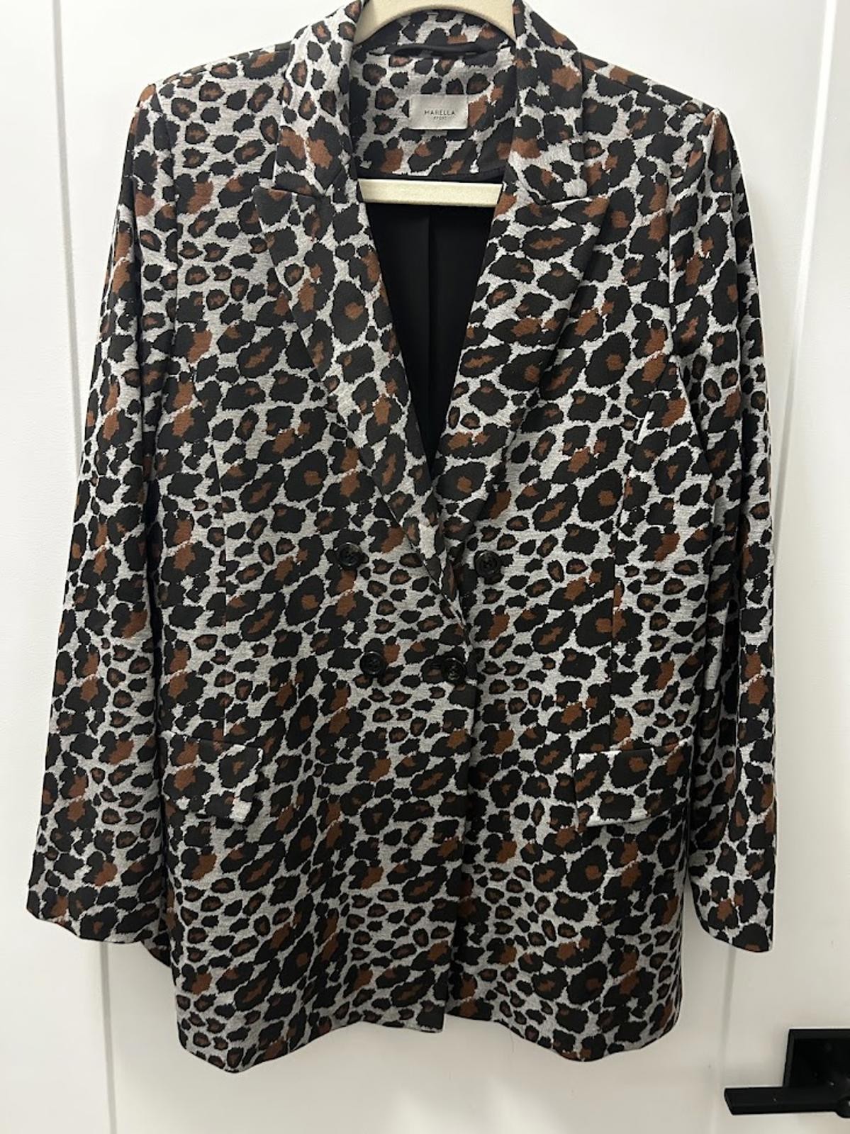 Marella Leopard Print Double Breasted Blazer Busi… - image 1