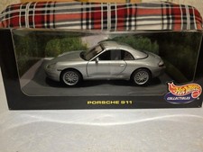 Hot Wheels 1:18 1997 Porsche 911 Silver Diecast Metal, Unopened Box