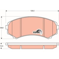Bremsbelagsatz Scheibenbremse TRW GDB3246 Cotec FüR Mitsubishi Vorderachse