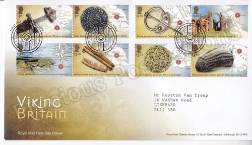 GB ROYAL MAIL FDC FIRST DAY COVER 2024 VIKING BRITAIN STAMP SET YORK PMK