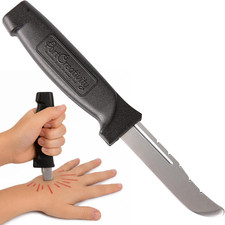 13" Large Retractable Knife - Realistic Fake Knife - Halloween Prop for Kids, an