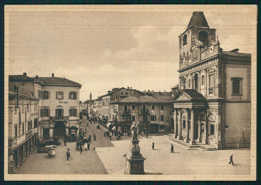 Novara Borgomanero Piazza Principale Corso Garibaldi FG cartolina MZ4371