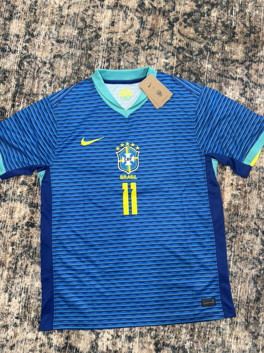 Raphinha #11 Nike Men's Brazil 2024-25 Away Soccer Replica Jersey