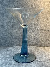 Bombay Sapphire Gin Squared Tapered Twisted Blue Stem Cocktail Martini Glass